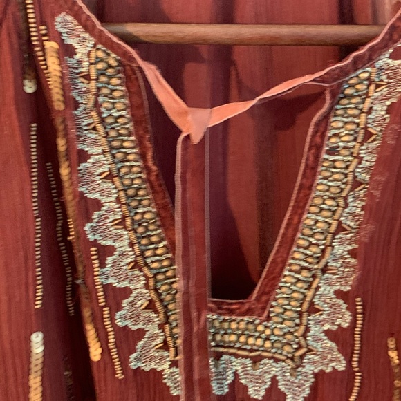 Anthropology Floreat Canalis Keyhole Top - Picture 6 of 9